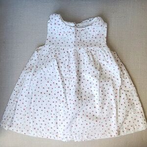 Laranjinha off white Cotton Piqué Lined Dress